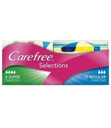 CAREFREE® Selections Regular/Super Tampons